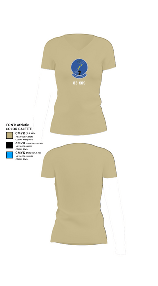 Women's Short Sleeve Vneck Shirt, 83 NOS, Air Force, Teamtime, Team time, sublimation, custom sports apparel, team uniforms, spirit wear, spiritwear, sports uniforms, custom shirts, team store, custom team store, fundraiser sports, apparel fundraiser