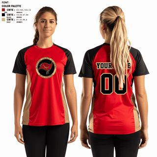 Women's Short Sleeve Vneck Shirt, McIntosh County Academy Volleyball, Women's Volleyball, Teamtime, Team time, sublimation, custom sports apparel, team uniforms, spirit wear, spiritwear, sports uniforms, custom shirts, team store, custom team store, fundraiser sports, apparel fundraiser