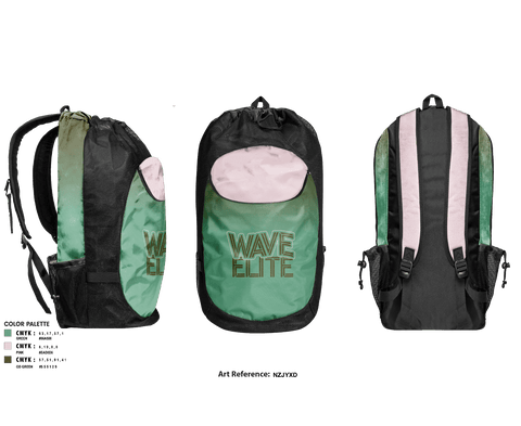 Gear Bag, Wave Elite, Women's Basketball, Teamtime, Team time, sublimation, custom sports apparel, team uniforms, spirit wear, spiritwear, sports uniforms, custom shirts, team store, custom team store, fundraiser sports, apparel fundraiser