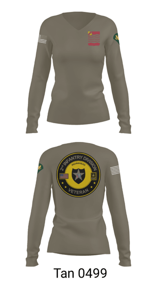Women's Long Sleeve Vneck Shirt, 1st Battalion 15th Field Artillery, Army, Teamtime, Team time, sublimation, custom sports apparel, team uniforms, spirit wear, spiritwear, sports uniforms, custom shirts, team store, custom team store, fundraiser sports, apparel fundraiser
