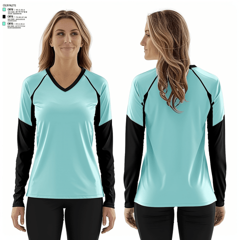 Women's Long Sleeve Vneck Shirt, Simple soccer, Men's Soccer, Teamtime, Team time, sublimation, custom sports apparel, team uniforms, spirit wear, spiritwear, sports uniforms, custom shirts, team store, custom team store, fundraiser sports, apparel fundraiser