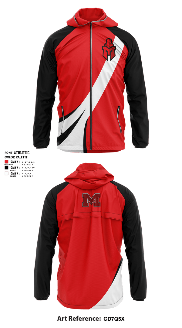 Windbreaker, Redmen, Spirit Store, Teamtime, Team time, sublimation, custom sports apparel, team uniforms, spirit wear, spiritwear, sports uniforms, custom shirts, team store, custom team store, fundraiser sports, apparel fundraiser