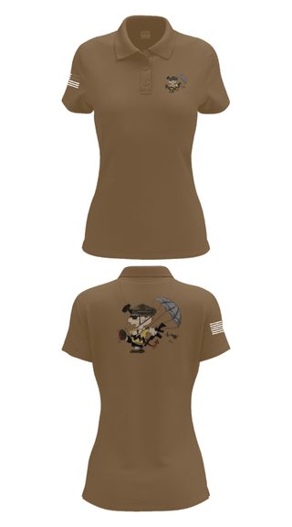 Women's Short Sleeve Performance Polo, 1-508th PIR, Army, Teamtime, Team time, sublimation, custom sports apparel, team uniforms, spirit wear, spiritwear, sports uniforms, custom shirts, team store, custom team store, fundraiser sports, apparel fundraiser