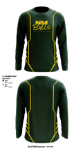 New Milford Bulls Football And Cheerleading 19489077 Long Sleeve Performance Shirt - 4