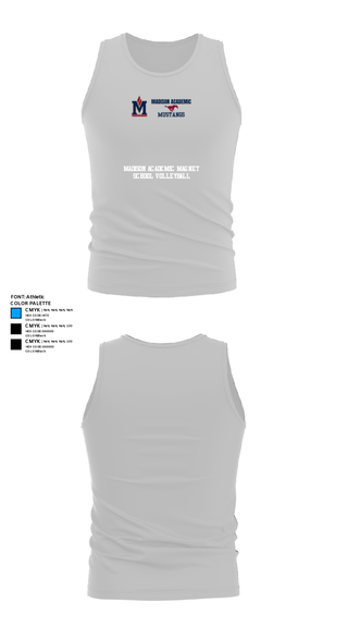 Tank Top, Madison Academic Magnet School Volleyball, Women's Volleyball, Teamtime, Team time, sublimation, custom sports apparel, team uniforms, spirit wear, spiritwear, sports uniforms, custom shirts, team store, custom team store, fundraiser sports, apparel fundraiser
