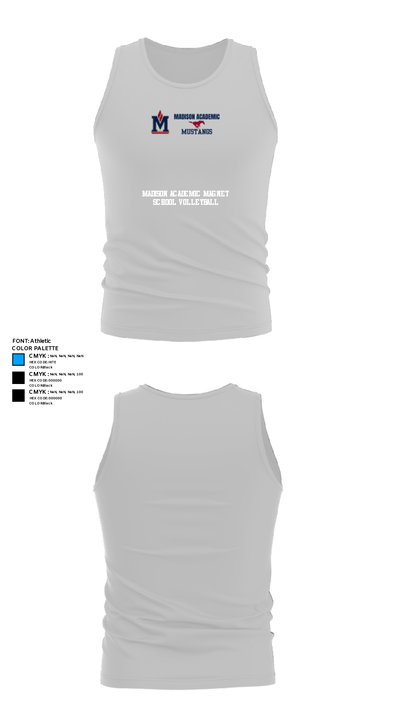 Madison Academic Magnet School Volleyball 51291409 Tank Top - 13