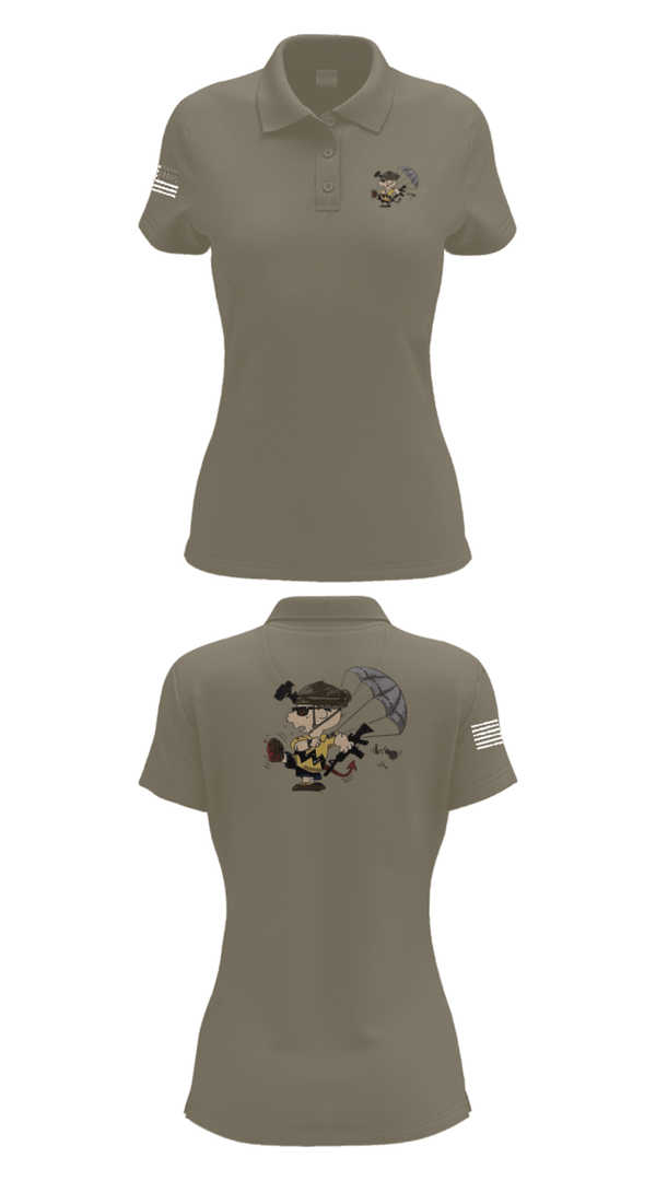 Women's Short Sleeve Performance Polo, 1-508th PIR, Army, Teamtime, Team time, sublimation, custom sports apparel, team uniforms, spirit wear, spiritwear, sports uniforms, custom shirts, team store, custom team store, fundraiser sports, apparel fundraiser