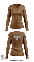 USASA BELVOIR 16372072 Women's Long Sleeve V-neck Shirt - 61