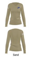 Pewitt CISD Police 8809004 Women's Long Sleeve V-neck Shirt - 92