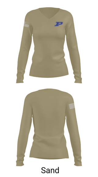 Women's Long Sleeve Vneck Shirt, Pewitt CISD Police, , Teamtime, Team time, sublimation, custom sports apparel, team uniforms, spirit wear, spiritwear, sports uniforms, custom shirts, team store, custom team store, fundraiser sports, apparel fundraiser