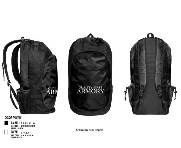 Gear Bag, QUALITY FIRST ARMORY, , Teamtime, Team time, sublimation, custom sports apparel, team uniforms, spirit wear, spiritwear, sports uniforms, custom shirts, team store, custom team store, fundraiser sports, apparel fundraiser