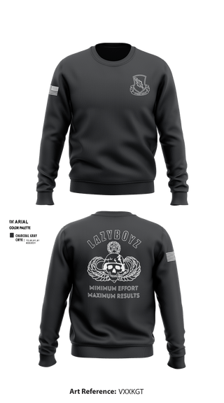 Crew Neck Sweatshirt, LAZY HELLDIVER, Army, Teamtime, Team time, sublimation, custom sports apparel, team uniforms, spirit wear, spiritwear, sports uniforms, custom shirts, team store, custom team store, fundraiser sports, apparel fundraiser