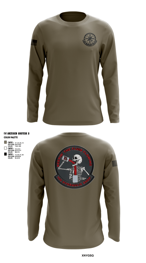 Long Sleeve Performance Shirt, 106 Hydraulic Shop, Air Force, Teamtime, Team time, sublimation, custom sports apparel, team uniforms, spirit wear, spiritwear, sports uniforms, custom shirts, team store, custom team store, fundraiser sports, apparel fundraiser