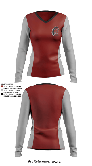 Women's Long Sleeve Vneck Shirt, Lee's Summit North High School Volleyball, Women's Volleyball, Teamtime, Team time, sublimation, custom sports apparel, team uniforms, spirit wear, spiritwear, sports uniforms, custom shirts, team store, custom team store, fundraiser sports, apparel fundraiser