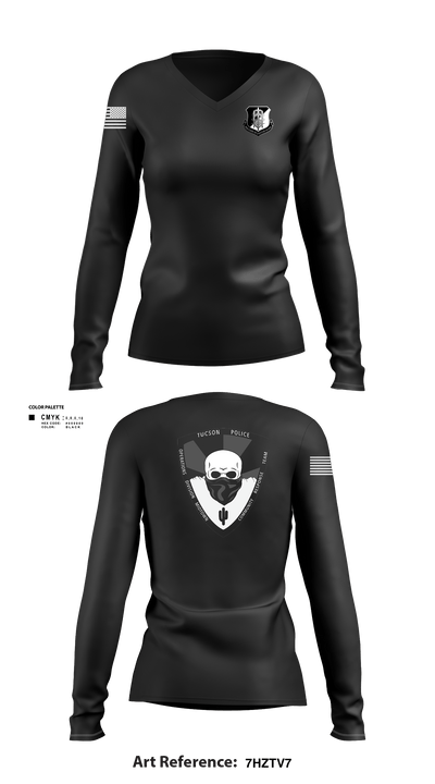 Operations Division Midtown: Community Response Team 21010699 Women's Long Sleeve V-neck Shirt - 2