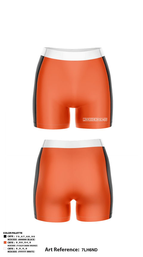 Women's Compression Shorts, Moorhead 14-5s, Women's Volleyball, Teamtime, Team time, sublimation, custom sports apparel, team uniforms, spirit wear, spiritwear, sports uniforms, custom shirts, team store, custom team store, fundraiser sports, apparel fundraiser