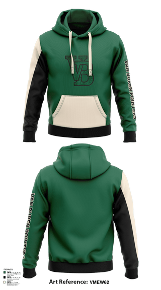Hoodie, Van Buren Pointers, Football, Teamtime, Team time, sublimation, custom sports apparel, team uniforms, spirit wear, spiritwear, sports uniforms, custom shirts, team store, custom team store, fundraiser sports, apparel fundraiser