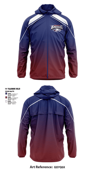 Windbreaker, Milford Eagles Pop Warner Football and Cheer, Football, Teamtime, Team time, sublimation, custom sports apparel, team uniforms, spirit wear, spiritwear, sports uniforms, custom shirts, team store, custom team store, fundraiser sports, apparel fundraiser