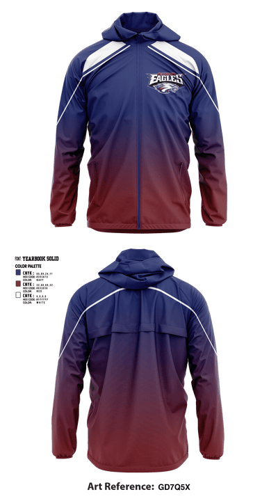Milford Eagles Pop Warner Football and Cheer 85500081 Windbreaker - 1