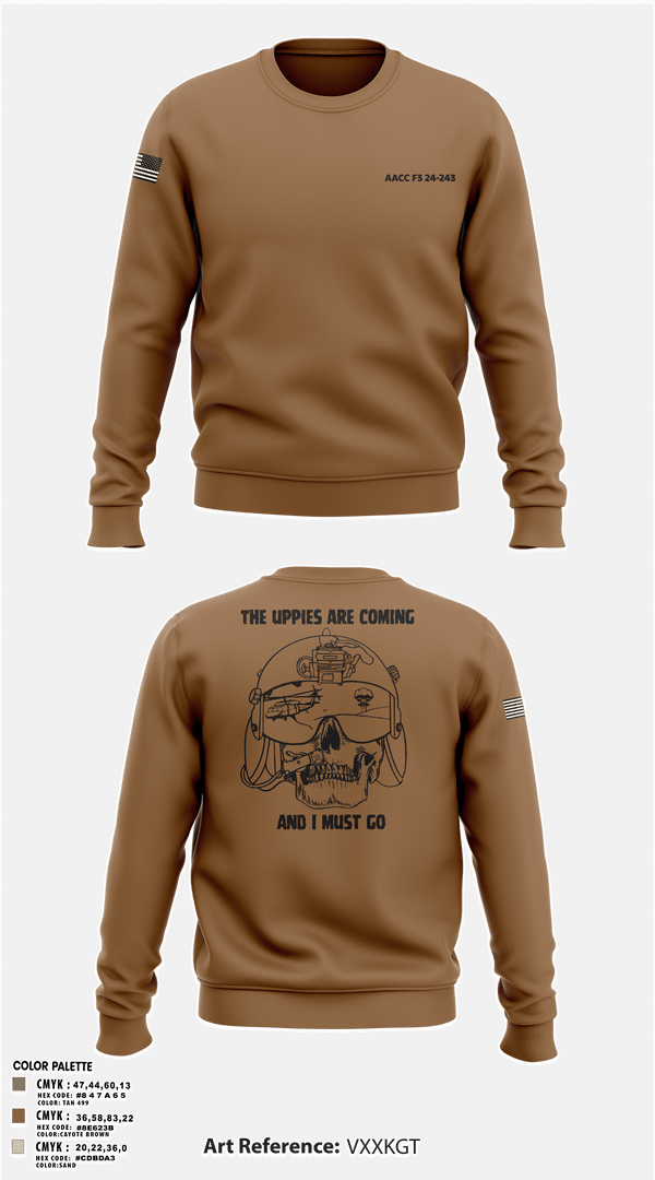 Crew Neck Sweatshirt, 42D FRSDAACC, Army, Teamtime, Team time, sublimation, custom sports apparel, team uniforms, spirit wear, spiritwear, sports uniforms, custom shirts, team store, custom team store, fundraiser sports, apparel fundraiser