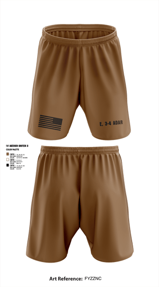 Athletic Shorts With Pockets, E, 3-4 ADAR, Army, Teamtime, Team time, sublimation, custom sports apparel, team uniforms, spirit wear, spiritwear, sports uniforms, custom shirts, team store, custom team store, fundraiser sports, apparel fundraiser
