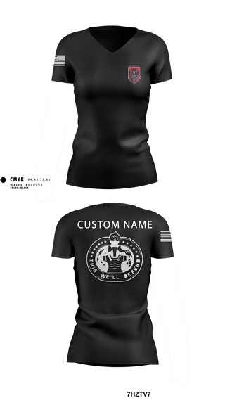Women's Short Sleeve Vneck Shirt, D Co 2-13th AVN REGT, Army, Teamtime, Team time, sublimation, custom sports apparel, team uniforms, spirit wear, spiritwear, sports uniforms, custom shirts, team store, custom team store, fundraiser sports, apparel fundraiser