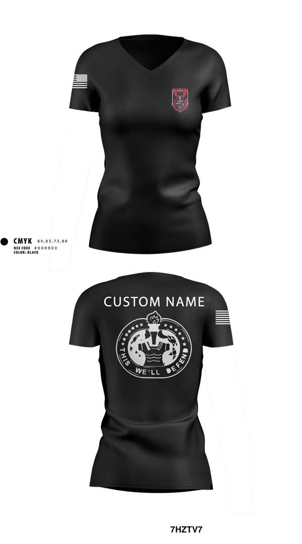 Women's Short Sleeve Vneck Shirt, D Co 2-13th AVN REGT, Army, Teamtime, Team time, sublimation, custom sports apparel, team uniforms, spirit wear, spiritwear, sports uniforms, custom shirts, team store, custom team store, fundraiser sports, apparel fundraiser