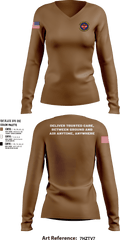452d Aeromedical Staging Squadron 30714364 Women's Long Sleeve V-neck Shirt - 4