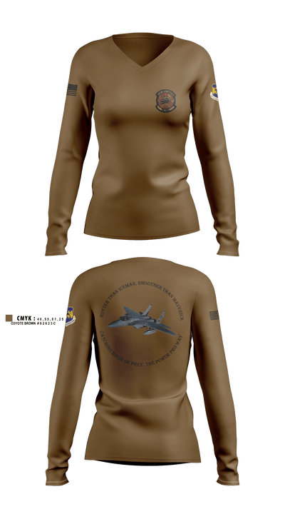 332 ECES 93664780 Women's Long Sleeve V-neck Shirt - 1