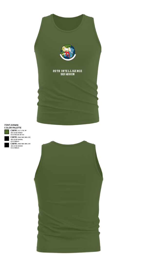 Tank Top, 20th Intelligence Squadron, Air Force, Teamtime, Team time, sublimation, custom sports apparel, team uniforms, spirit wear, spiritwear, sports uniforms, custom shirts, team store, custom team store, fundraiser sports, apparel fundraiser