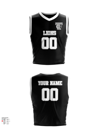 Mens Basketball Jersey, TMG Lions, Men's Basketball, Teamtime, Team time, sublimation, custom sports apparel, team uniforms, spirit wear, spiritwear, sports uniforms, custom shirts, team store, custom team store, fundraiser sports, apparel fundraiser