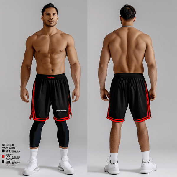 Athletic Shorts With Pockets, UPSTATE FRANCHISE, Men's Basketball, Teamtime, Team time, sublimation, custom sports apparel, team uniforms, spirit wear, spiritwear, sports uniforms, custom shirts, team store, custom team store, fundraiser sports, apparel fundraiser