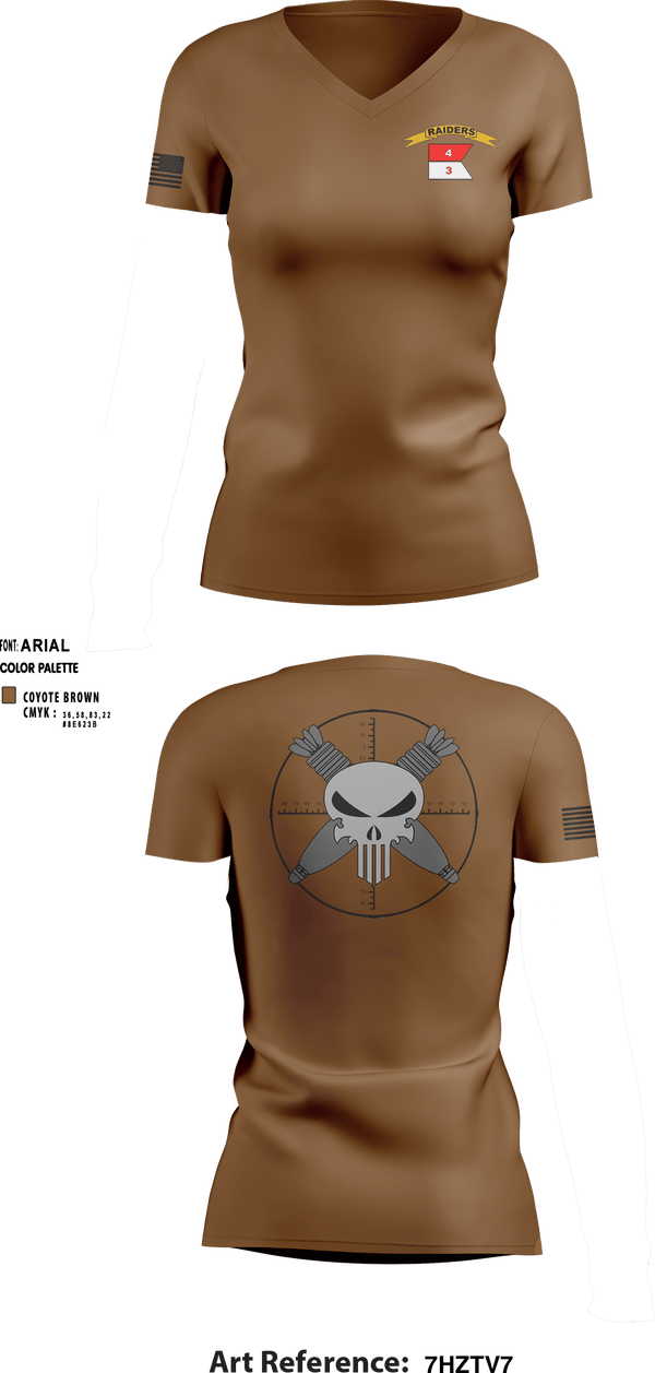 Women's Short Sleeve Vneck Shirt, BASHER PLATOON3-4 CAV 25th ID, Army, Teamtime, Team time, sublimation, custom sports apparel, team uniforms, spirit wear, spiritwear, sports uniforms, custom shirts, team store, custom team store, fundraiser sports, apparel fundraiser