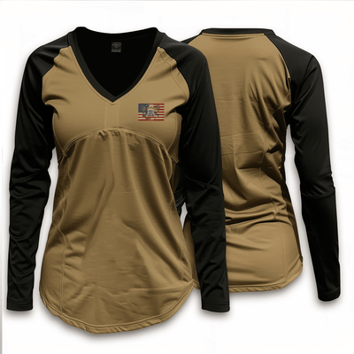 Andrews Devildawgs 83380201 Women's Long Sleeve V-neck Shirt - 1