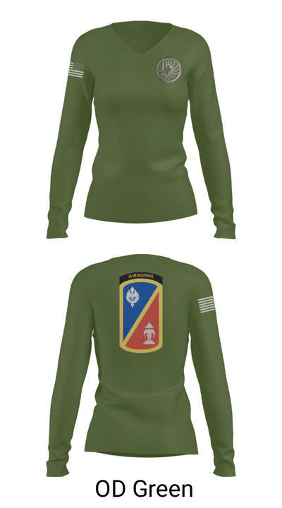 1st Det. Royal Lao Airborne 88518562 Women's Long Sleeve V-neck Shirt - 57