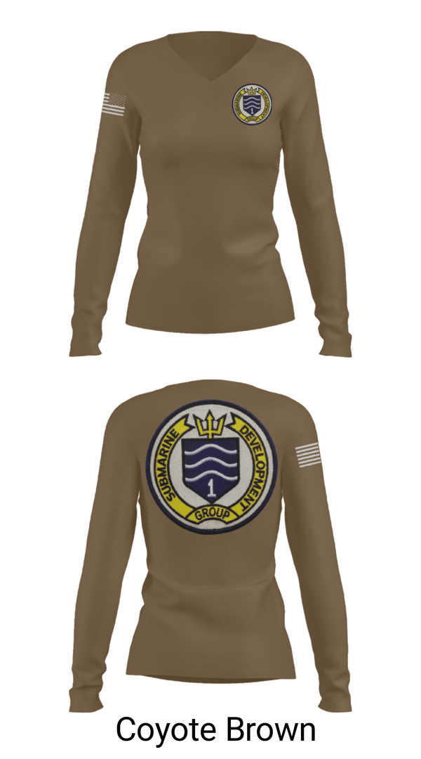 Women's Long Sleeve Vneck Shirt, SAT DIVERS, Navy, Teamtime, Team time, sublimation, custom sports apparel, team uniforms, spirit wear, spiritwear, sports uniforms, custom shirts, team store, custom team store, fundraiser sports, apparel fundraiser