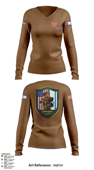13TH Missile Defense Battery 47346318 Women's Long Sleeve V-neck Shirt - 8