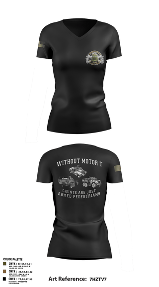 Women's Short Sleeve Vneck Shirt, 2/10, Marines, Teamtime, Team time, sublimation, custom sports apparel, team uniforms, spirit wear, spiritwear, sports uniforms, custom shirts, team store, custom team store, fundraiser sports, apparel fundraiser