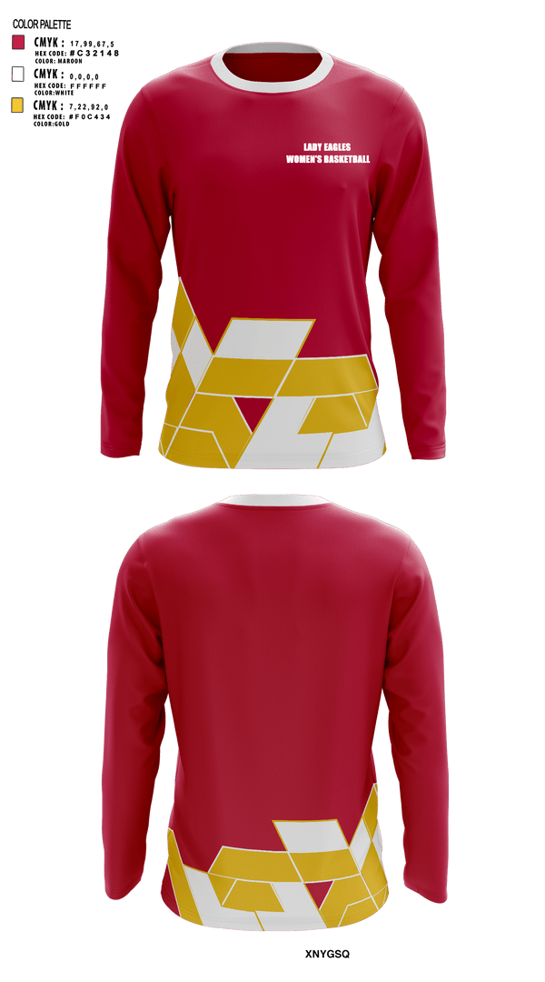 Long Sleeve Performance Shirt, Lady Eagles, Women's Basketball, Teamtime, Team time, sublimation, custom sports apparel, team uniforms, spirit wear, spiritwear, sports uniforms, custom shirts, team store, custom team store, fundraiser sports, apparel fundraiser