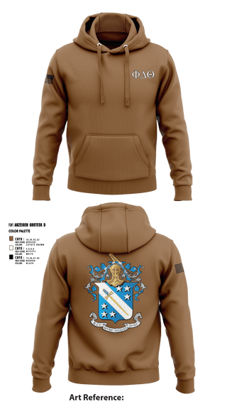 Hoodie, Phi Delta Theta, Army, Teamtime, Team time, sublimation, custom sports apparel, team uniforms, spirit wear, spiritwear, sports uniforms, custom shirts, team store, custom team store, fundraiser sports, apparel fundraiser