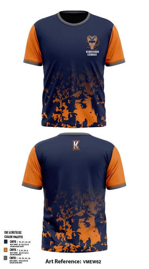 Short Sleeve Performance Shirt, Kirkwood Cobras, Men's Basketball, Teamtime, Team time, sublimation, custom sports apparel, team uniforms, spirit wear, spiritwear, sports uniforms, custom shirts, team store, custom team store, fundraiser sports, apparel fundraiser