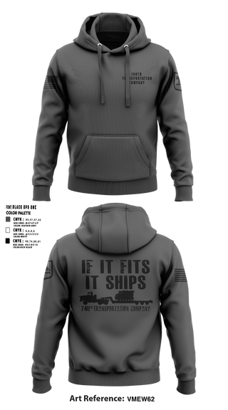 Hoodie, 740TH TRANSPORTATION COMPANY, National Guard, Teamtime, Team time, sublimation, custom sports apparel, team uniforms, spirit wear, spiritwear, sports uniforms, custom shirts, team store, custom team store, fundraiser sports, apparel fundraiser