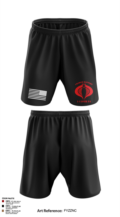 Charlie Battery, 1-119th FA 47943338 Athletic Shorts With Pockets - 3