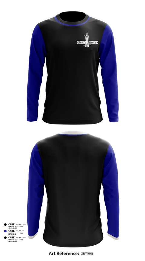 Long Sleeve Performance Shirt, Santa Maria, Men's Soccer, Teamtime, Team time, sublimation, custom sports apparel, team uniforms, spirit wear, spiritwear, sports uniforms, custom shirts, team store, custom team store, fundraiser sports, apparel fundraiser