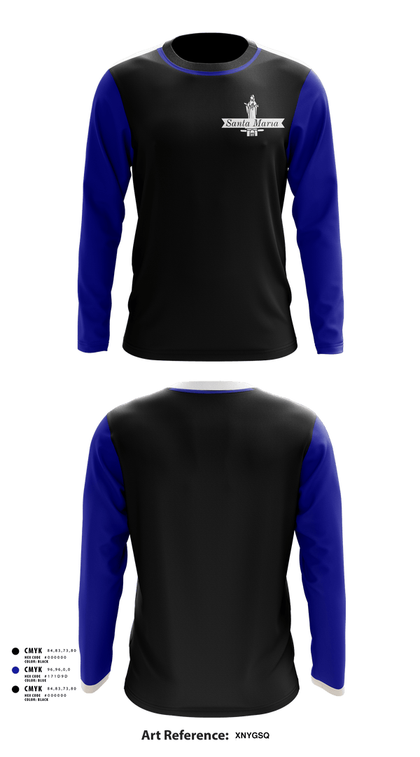 Long Sleeve Performance Shirt, Santa Maria, Men's Soccer, Teamtime, Team time, sublimation, custom sports apparel, team uniforms, spirit wear, spiritwear, sports uniforms, custom shirts, team store, custom team store, fundraiser sports, apparel fundraiser