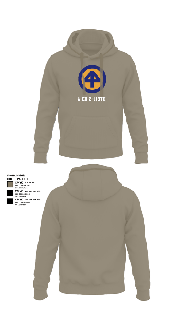 Hoodie, A CO 2-113th, Army, Teamtime, Team time, sublimation, custom sports apparel, team uniforms, spirit wear, spiritwear, sports uniforms, custom shirts, team store, custom team store, fundraiser sports, apparel fundraiser