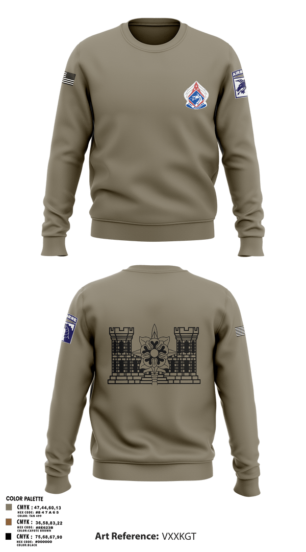 Crew Neck Sweatshirt, XVIII ABN G2, Army, Teamtime, Team time, sublimation, custom sports apparel, team uniforms, spirit wear, spiritwear, sports uniforms, custom shirts, team store, custom team store, fundraiser sports, apparel fundraiser