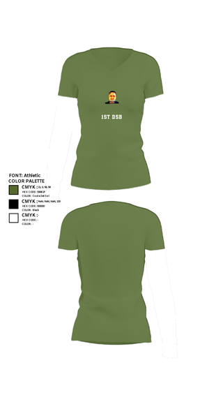 Women's Short Sleeve Vneck Shirt, 1st DSB, Marines, Teamtime, Team time, sublimation, custom sports apparel, team uniforms, spirit wear, spiritwear, sports uniforms, custom shirts, team store, custom team store, fundraiser sports, apparel fundraiser