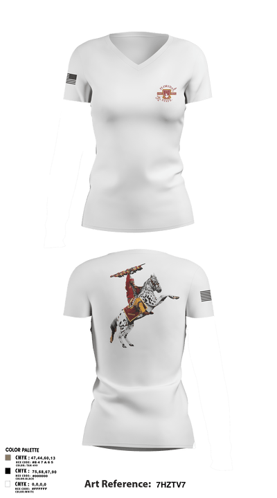 FSU ROTC 91512873 Women's Short Sleeve V-neck Shirt - 2
