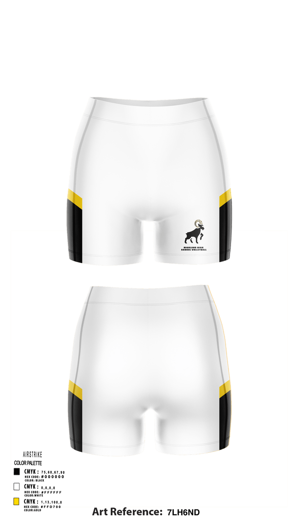 Women's Shorts, Highland High School Volleyball, Women's Volleyball, Teamtime, Team time, sublimation, custom sports apparel, team uniforms, spirit wear, spiritwear, sports uniforms, custom shirts, team store, custom team store, fundraiser sports, apparel fundraiser